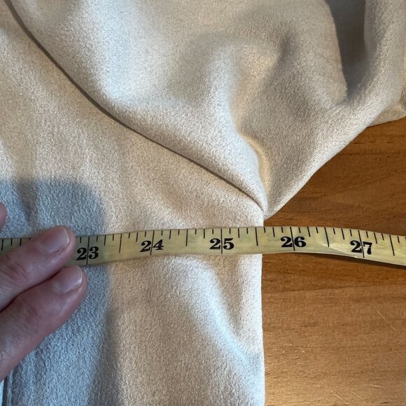 Philosphy Womens Plus Sz 2X Faux Suede Moto Military Jacket Powder Sand - Picture 9 of 11